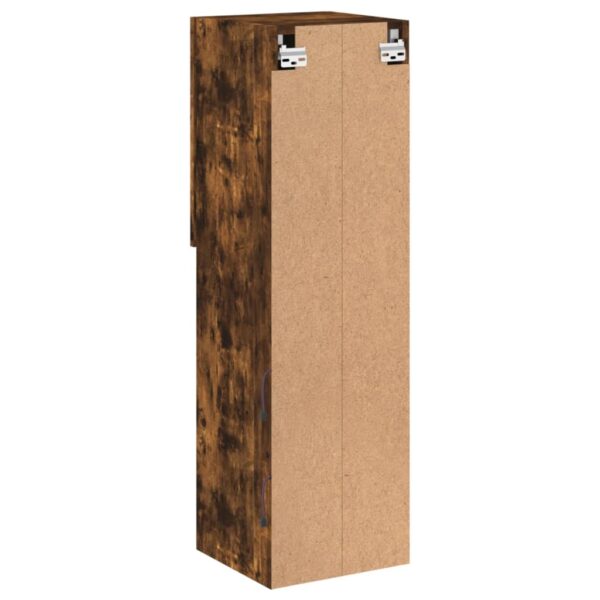 Szafki TV, z LED, 2 szt., przydymiony dąb, 30,5x30x102 cm - obrazek 11