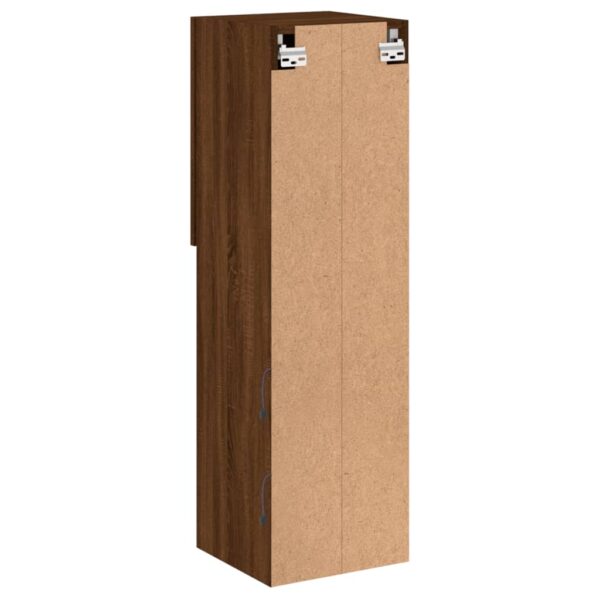Szafki TV, z LED, 2 szt., brązowy dąb, 30,5x30x102 cm - obrazek 11