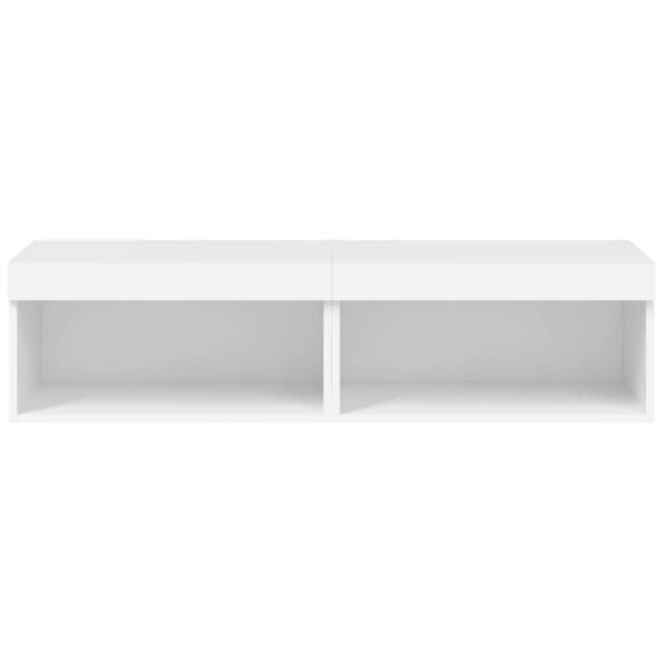 Szafki pod TV, z oświetleniem LED, 2 szt., białe, 60x30x30 cm - obrazek 8
