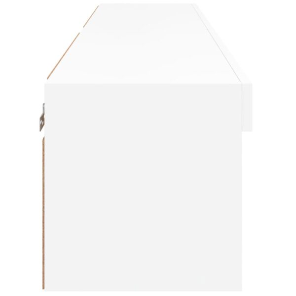 Szafki pod TV, z oświetleniem LED, 2 szt., białe, 60x30x30 cm - obrazek 9