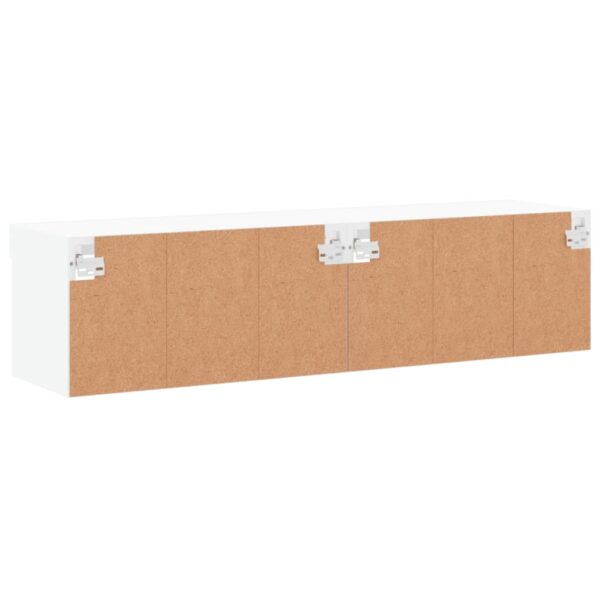 Szafki pod TV, z oświetleniem LED, 2 szt., białe, 60x30x30 cm - obrazek 10