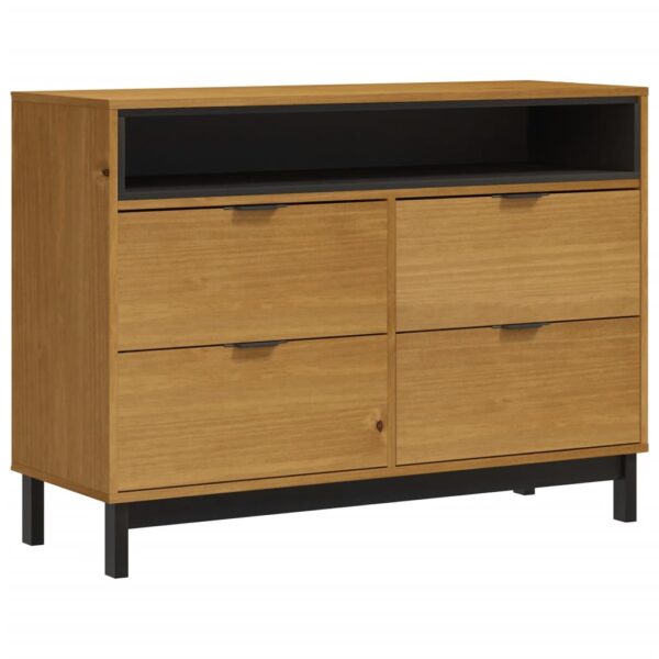 Komoda FLAM, 110x40x80 cm, lite drewno sosnowe - obrazek 2