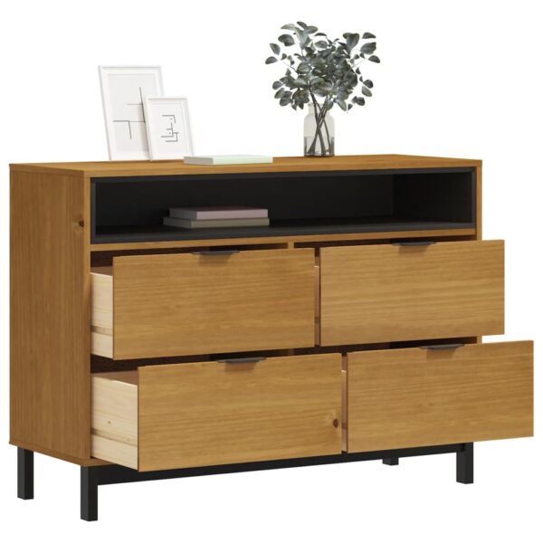 Komoda FLAM, 110x40x80 cm, lite drewno sosnowe - obrazek 3