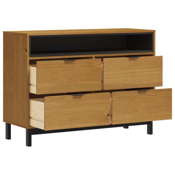 Komoda FLAM, 110x40x80 cm, lite drewno sosnowe - obrazek 4