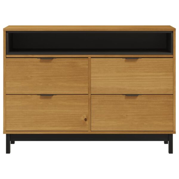 Komoda FLAM, 110x40x80 cm, lite drewno sosnowe - obrazek 5