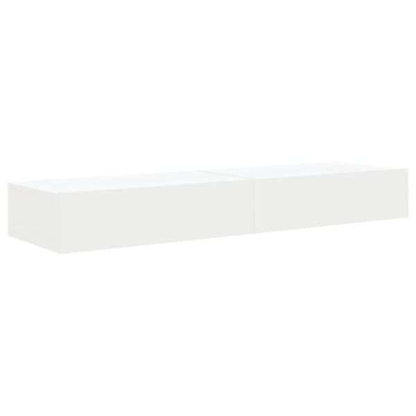 Szafki telewizyjne z LED, 2 szt., białe, 60x35x15,5 cm - obrazek 3
