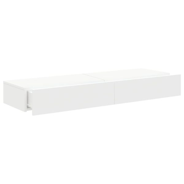 Szafki telewizyjne z LED, 2 szt., białe, 60x35x15,5 cm - obrazek 7