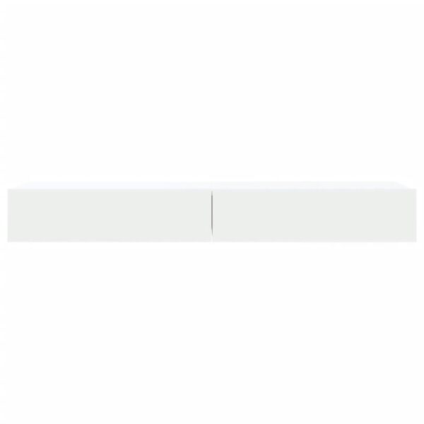 Szafki telewizyjne z LED, 2 szt., białe, 60x35x15,5 cm - obrazek 8