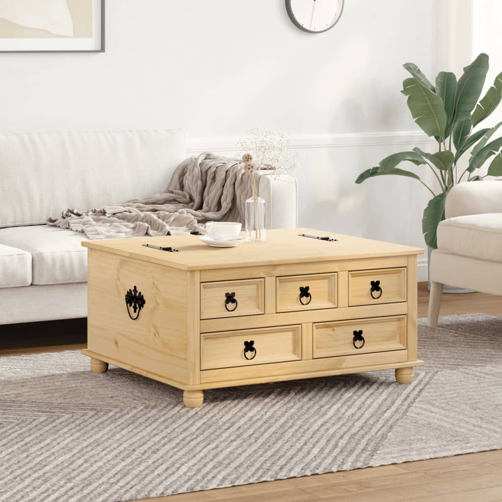Skrzynia Corona, 90x78x45 cm, lite drewno sosnowe - obrazek 3
