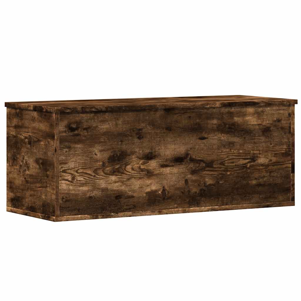 Skrzynia, przydymiony dąb, 90x35x35 cm, materiał drewnopochodny - obrazek 2