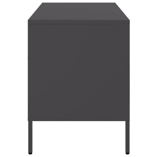 Szafki RTV, 2 szt., czarne, 68x39x50,5 cm, stalowe - obrazek 8
