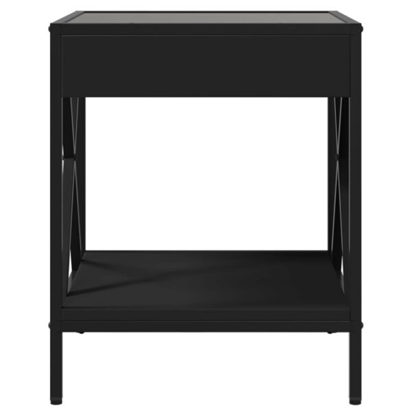 Stolik nocny z LED Infinity, czarny, 40x40x49 cm - obrazek 6