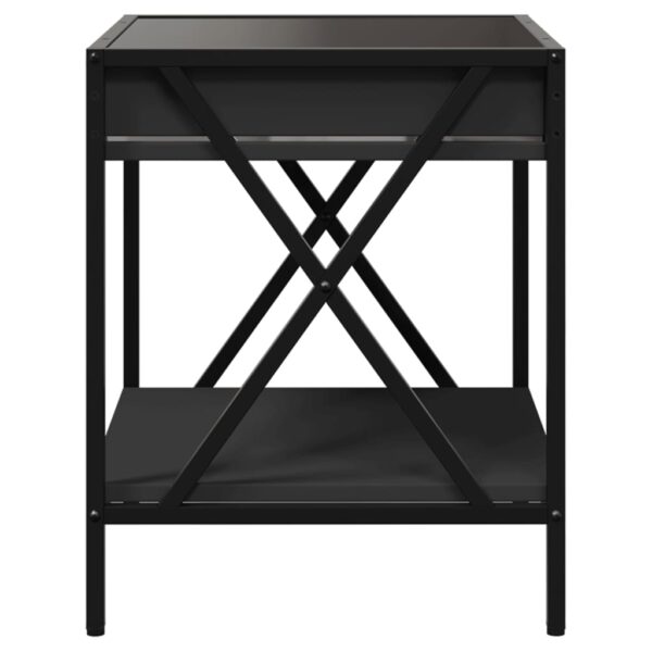 Stolik nocny z LED Infinity, czarny, 40x40x49 cm - obrazek 7