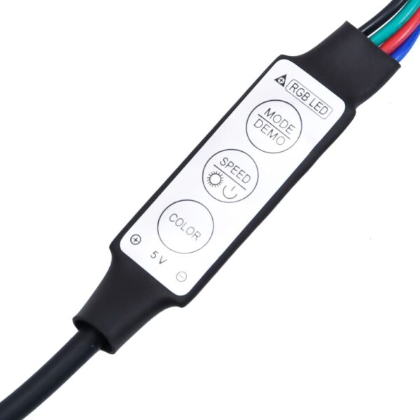 Stolik nocny z LED Infinity, czarny, 40x40x49 cm - obrazek 11
