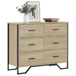 Komoda, dąb sonoma, 91x35,5x74,5 cm, materiał drewnopochodny