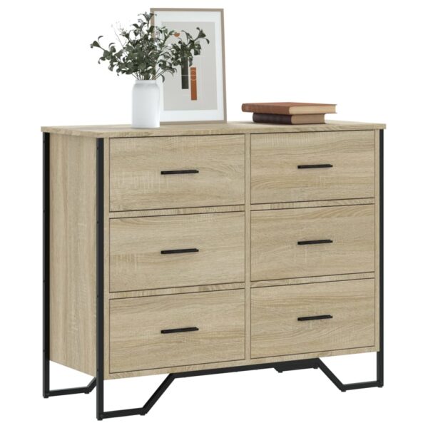 Komoda, dąb sonoma, 91x35,5x74,5 cm, materiał drewnopochodny
