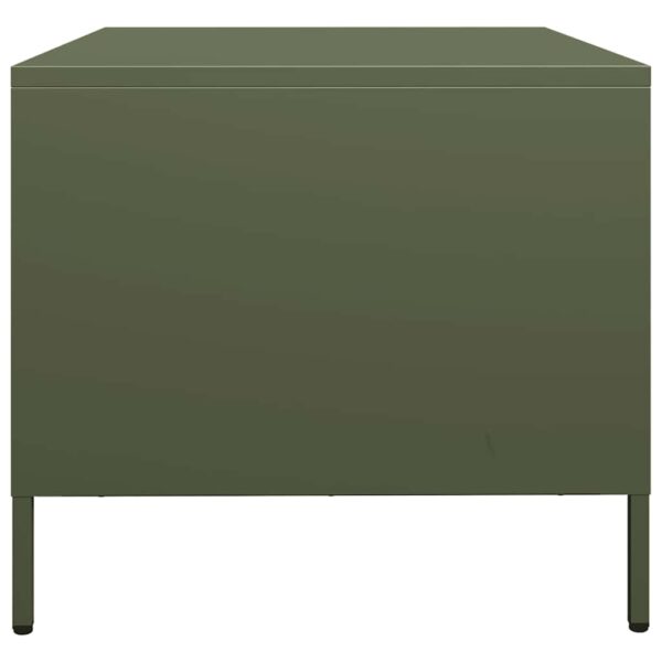 Stolik kawowy oliwkowy 68,5x50x43,5 cm stal walcowana na zimno - obrazek 7