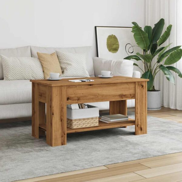 Stolik kawowy Artisan Oak 101x49x52 cm Drewno klejone - obrazek 3