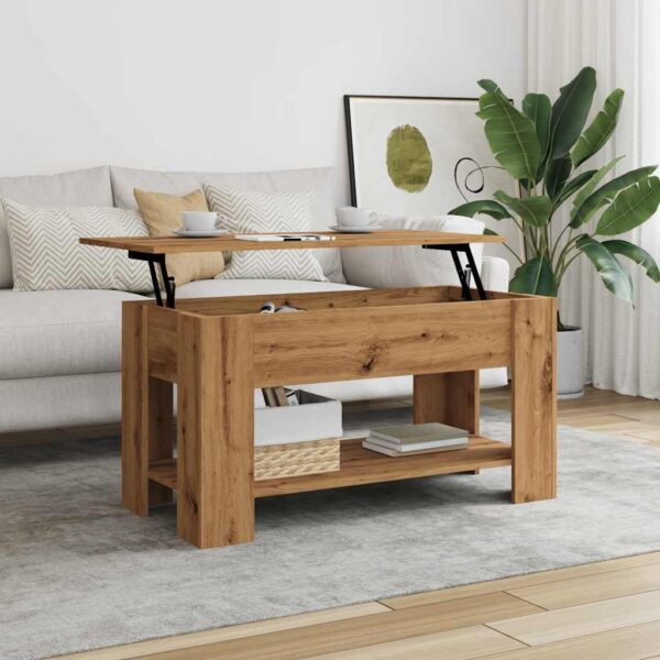 Stolik kawowy Artisan Oak 101x49x52 cm Drewno klejone - obrazek 4