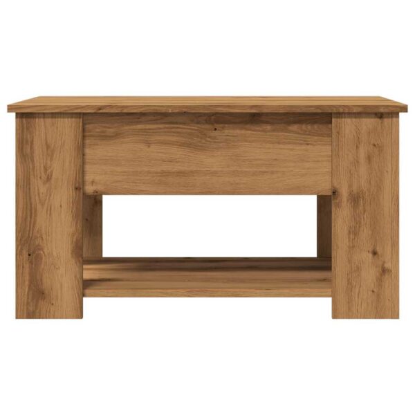 Stolik kawowy dąb artisan 79x49x41 cm Drewno klejone - obrazek 5