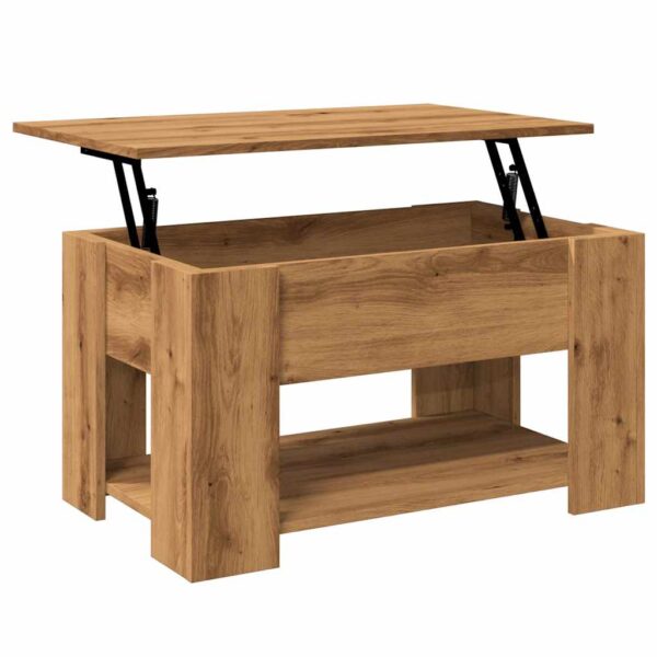 Stolik kawowy dąb artisan 79x49x41 cm Drewno klejone - obrazek 8