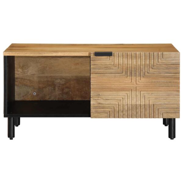 Stolik kawowy Brązowy 80x50x40 cm Drewno lite Mango - obrazek 2