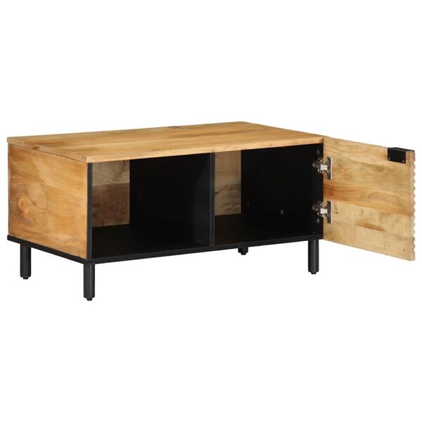 Stolik kawowy Brązowy 80x50x40 cm Drewno lite Mango - obrazek 3