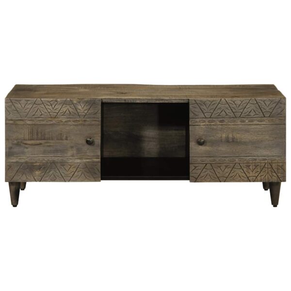 Stolik kawowy Jasnoszary 100x54x40 cm Drewno lite Mango - obrazek 2