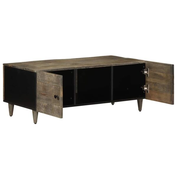 Stolik kawowy Jasnoszary 100x54x40 cm Drewno lite Mango - obrazek 3