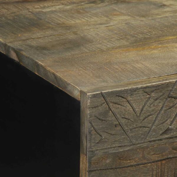 Stolik kawowy Jasnoszary 100x54x40 cm Drewno lite Mango - obrazek 6