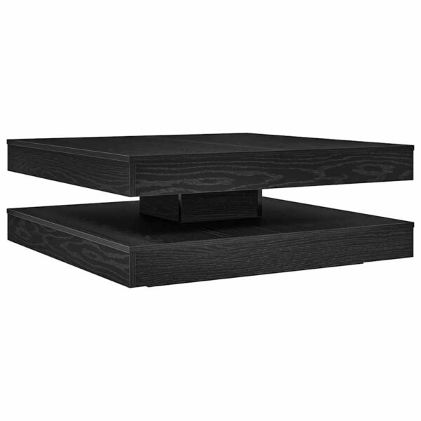 Stolik kawowy obrotowy 360 stopni czarny dąb 90x90x34,5 cm - obrazek 2