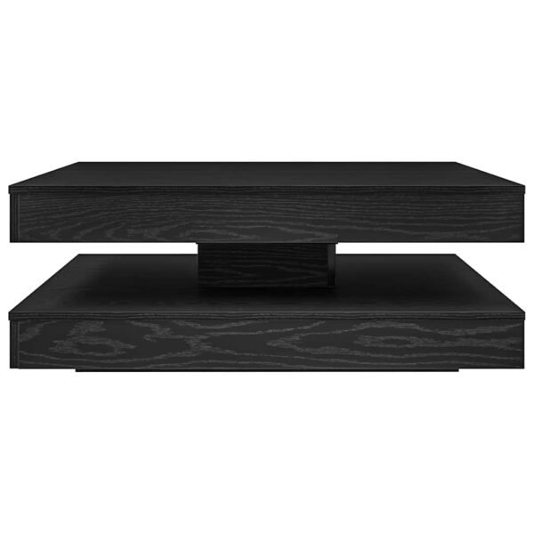 Stolik kawowy obrotowy 360 stopni czarny dąb 90x90x34,5 cm - obrazek 5