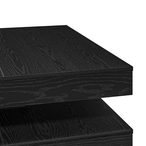 Stolik kawowy obrotowy 360 stopni czarny dąb 90x90x34,5 cm - obrazek 8
