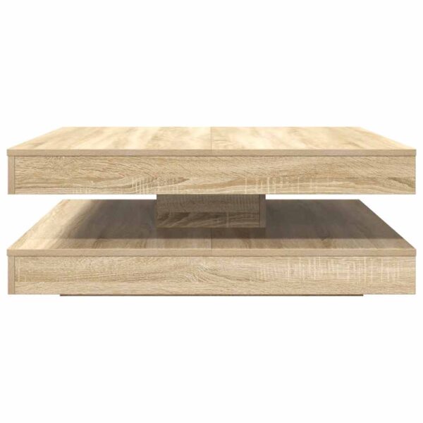 Stolik kawowy obrotowy 360 stopni Sonoma Oak 90x90x34,5 cm - obrazek 4