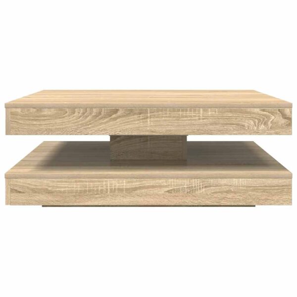 Stolik kawowy obrotowy 360 stopni Sonoma Oak 90x90x34,5 cm - obrazek 5