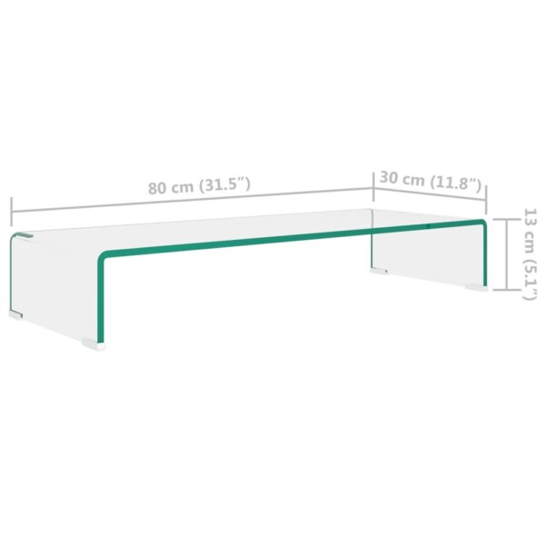 Podstawka pod monitor / telewizor szklana 80x30x13 cm - obrazek 6