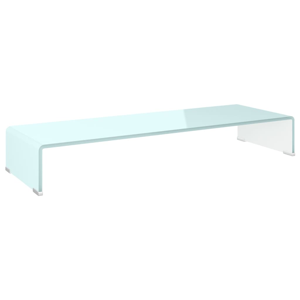 Podstawka pod monitor / TV, zielone szkło, 90x30x13 cm - obrazek 2