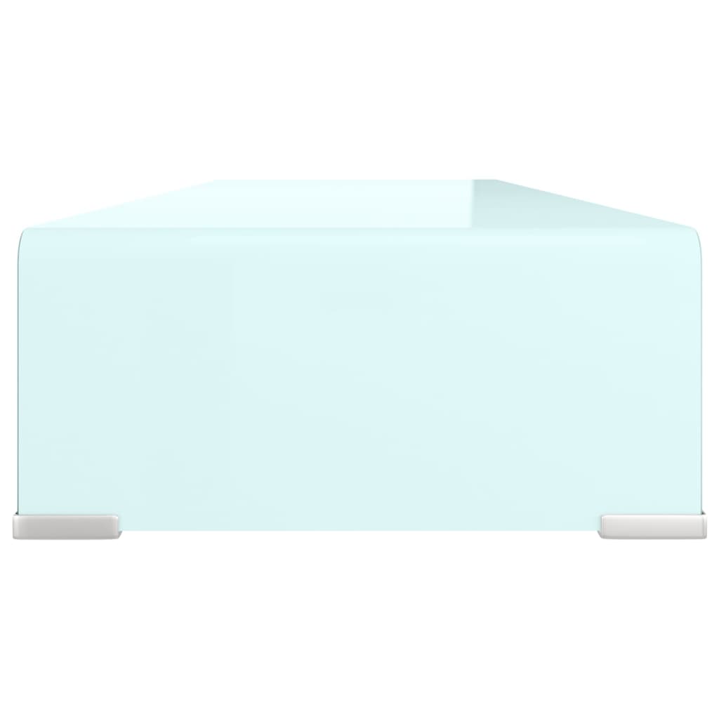 Podstawka pod monitor / TV, zielone szkło, 90x30x13 cm - obrazek 4