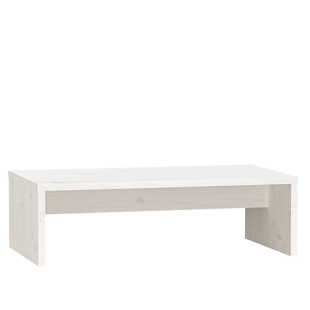 Podstawka na monitor, biała, 50x27x15 cm, lite drewno sosnowe - obrazek 2