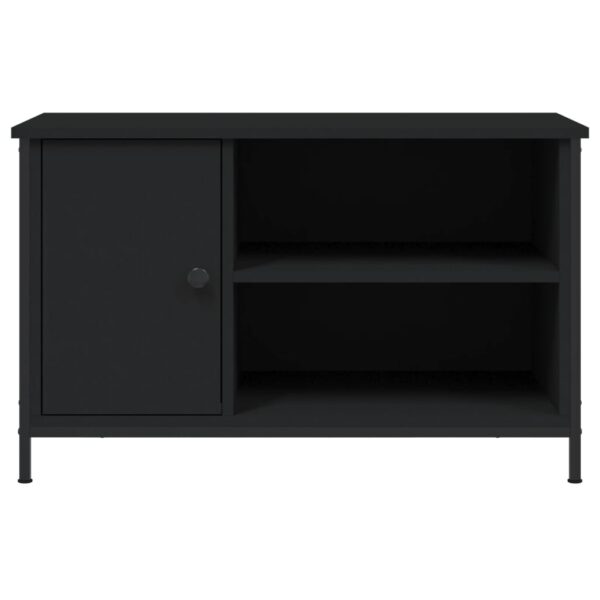 Szafka pod TV, czarna, 80x40x50 cm, materiał drewnopochodny - obrazek 6