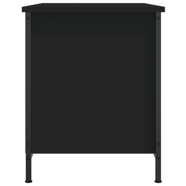 Szafka pod TV, czarna, 80x40x50 cm, materiał drewnopochodny - obrazek 7