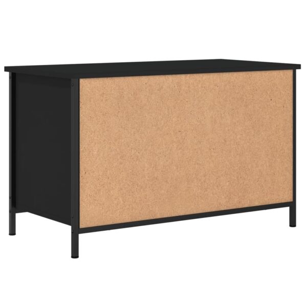 Szafka pod TV, czarna, 80x40x50 cm, materiał drewnopochodny - obrazek 8