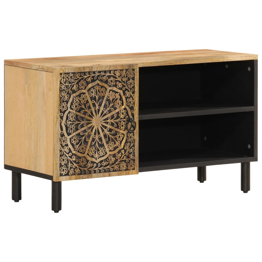 Szafka pod telewizor, 80x31x46 cm, lite drewno mango - obrazek 2
