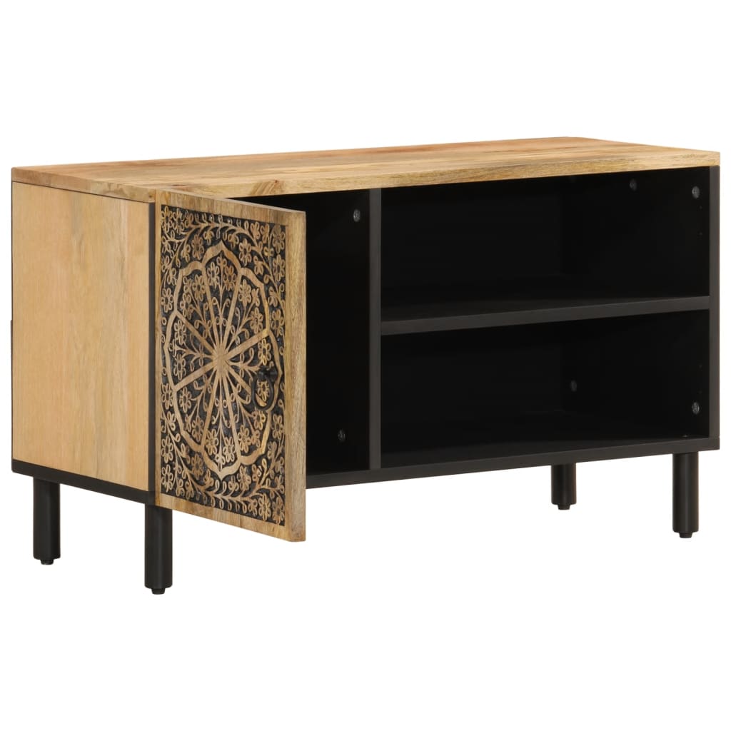 Szafka pod telewizor, 80x31x46 cm, lite drewno mango - obrazek 4