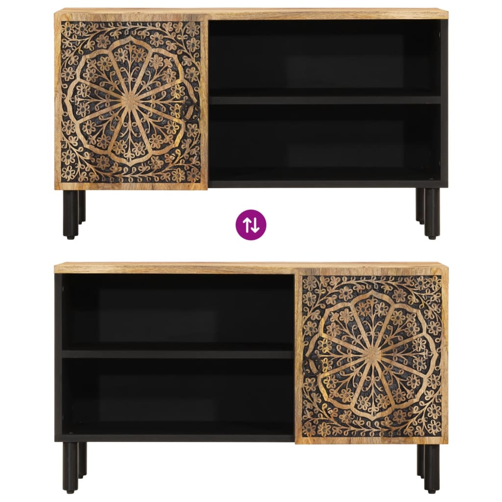 Szafka pod telewizor, 80x31x46 cm, lite drewno mango - obrazek 8