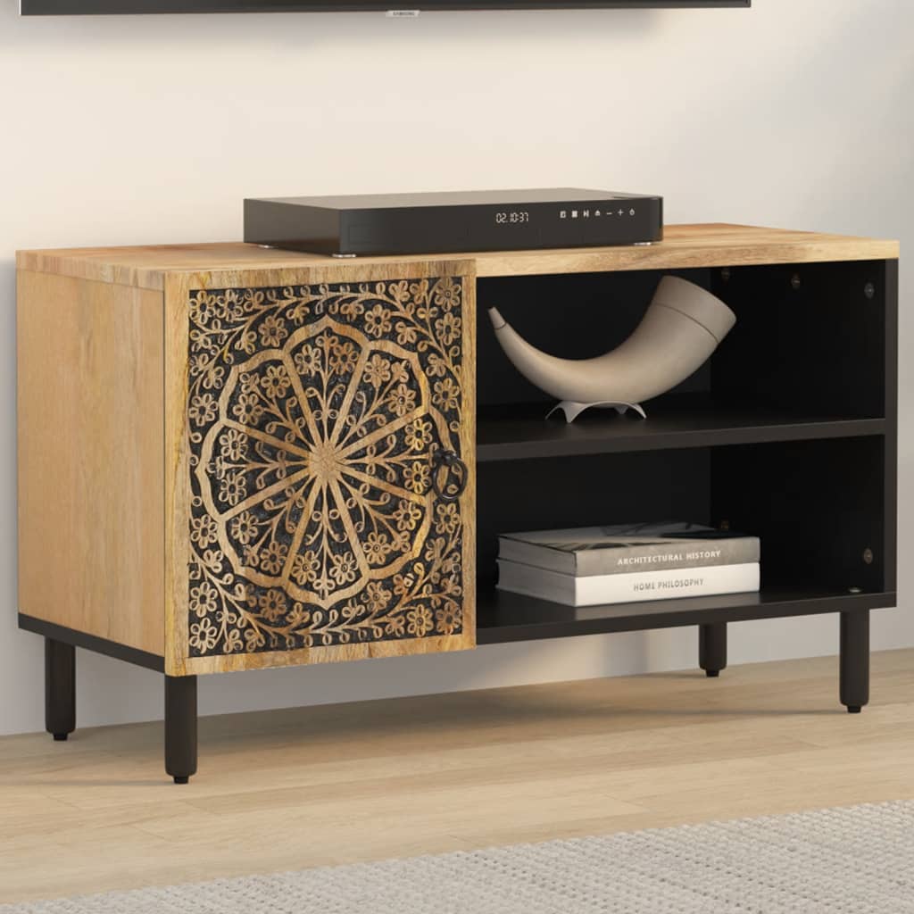 Szafka pod telewizor, 80x31x46 cm, lite drewno mango