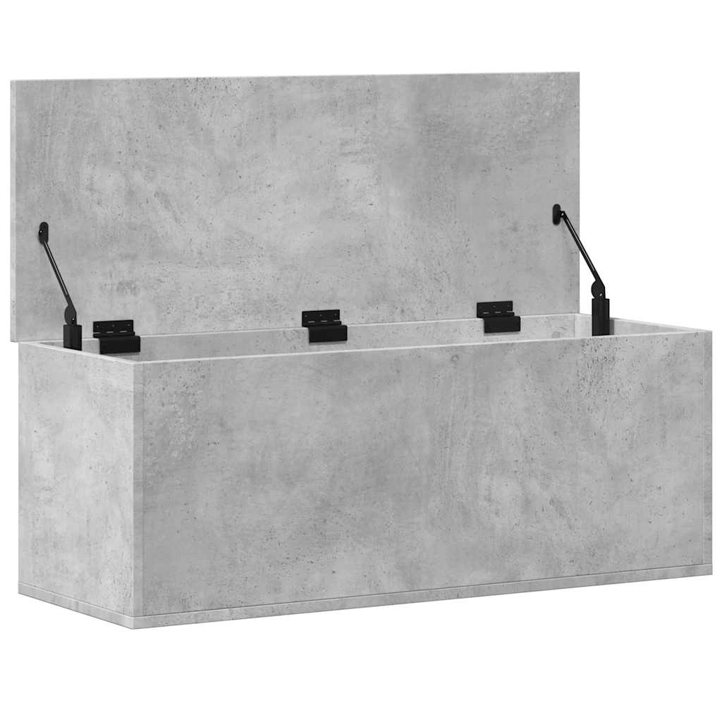 Skrzynia, szarość betonu, 90x35x35 cm, materiał drewnopochodny - obrazek 7