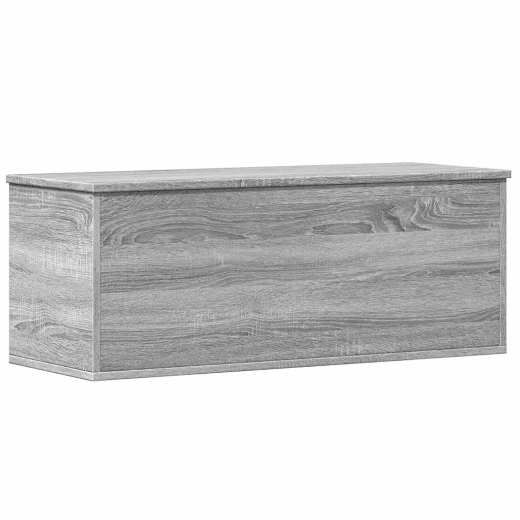 Skrzynia, szary dąb sonoma, 90x35x35, materiał drewnopochodny - obrazek 2