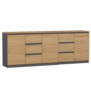 Komoda COSTA 1D3S/2D3S BA ANTRACYT ARTISAN